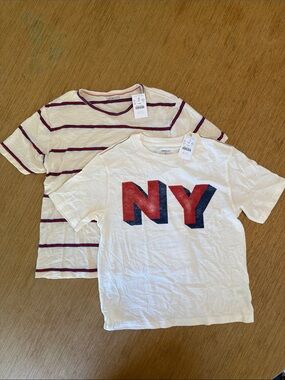 J.Crew Crewcuts Boys Tee Bundle Size Large 10-11 NWT NYC Red White Blue (B6)